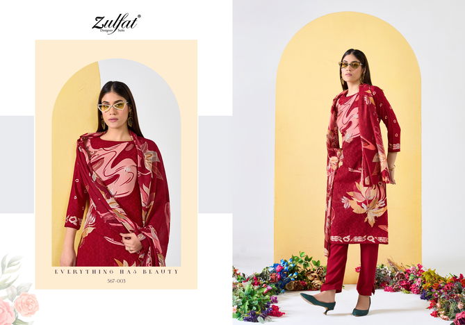 Zahavi Vol 2 By Zulfat Viscose Printed Dress Material Wholesale Price In Surat
